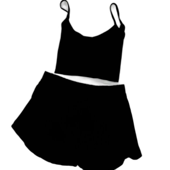 Old Navy Other - Old Navy Sunday Sleep Womens Black Cami Tank Shorts Pajama Loungewear Set Sz Med